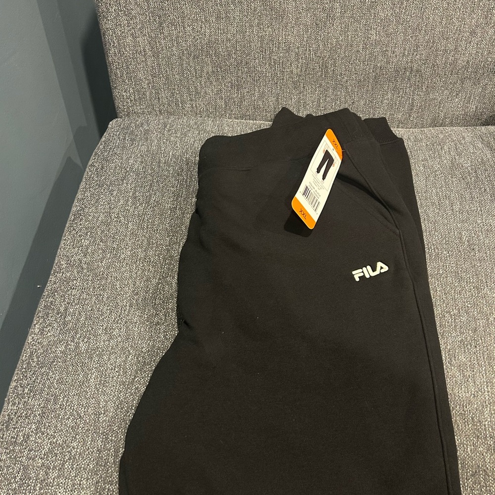 Fila Black Joggers with Logo